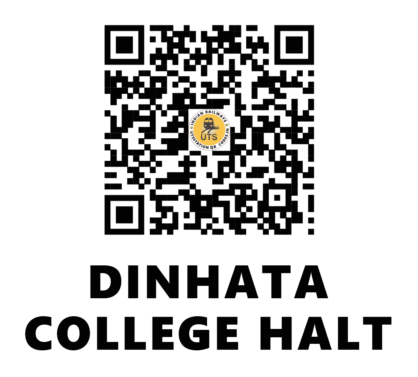 UTS QR Code for DINHATA COLLEGE HALT - DCH (NF - WEST BENGAL)